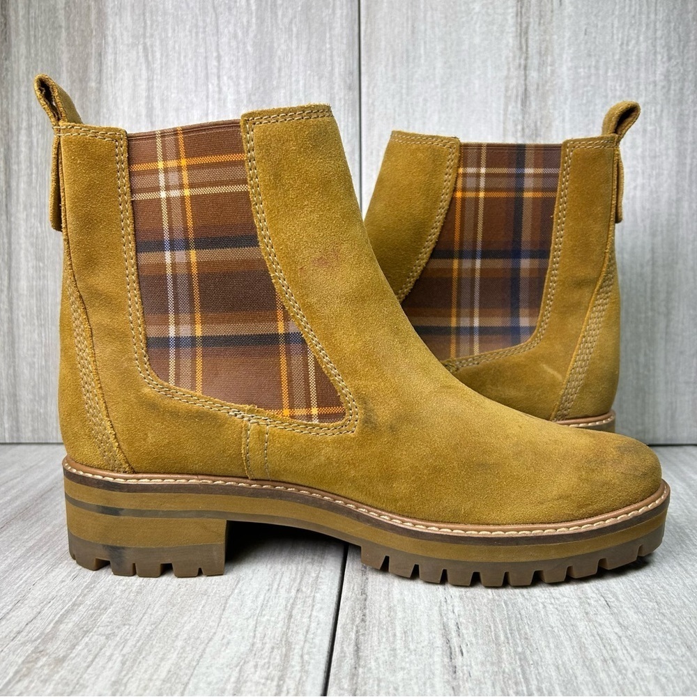 Timberland Courtmayeur Valley Chelsea Brown Suede Leather Boots Women’s Size 9.5 - Picture 3 of 10